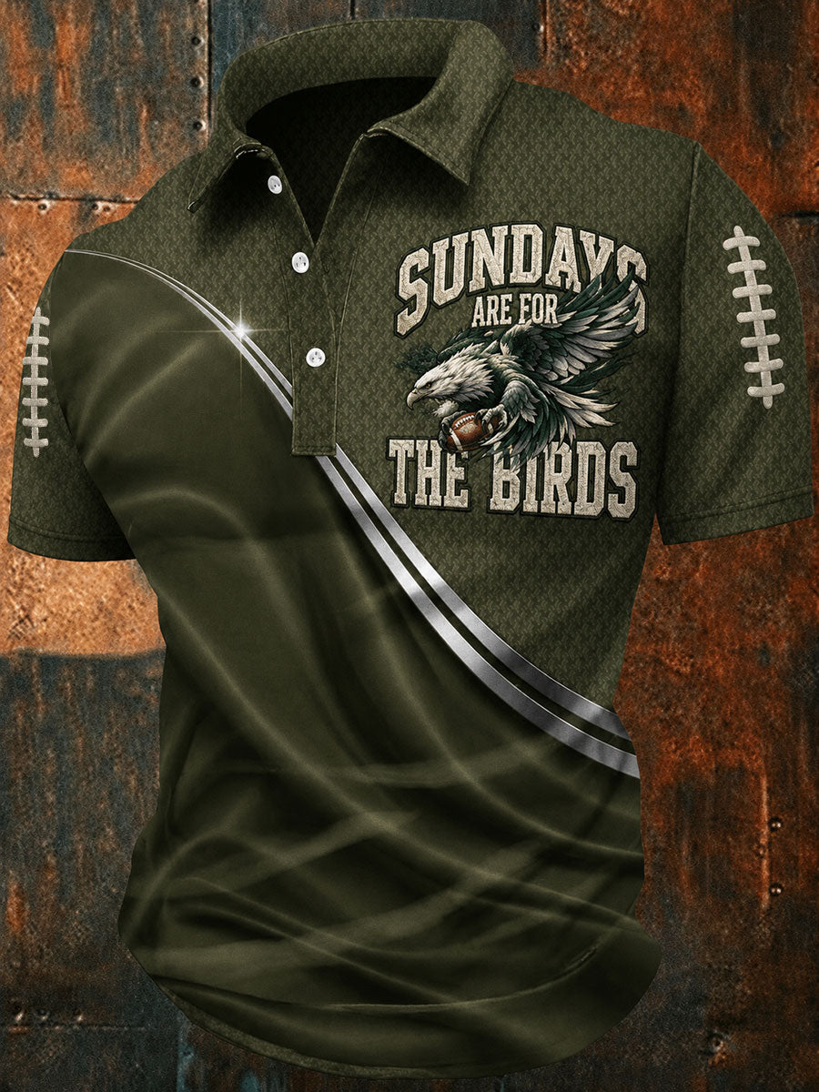 Men'S Football Fan Printed Polo Shirt
