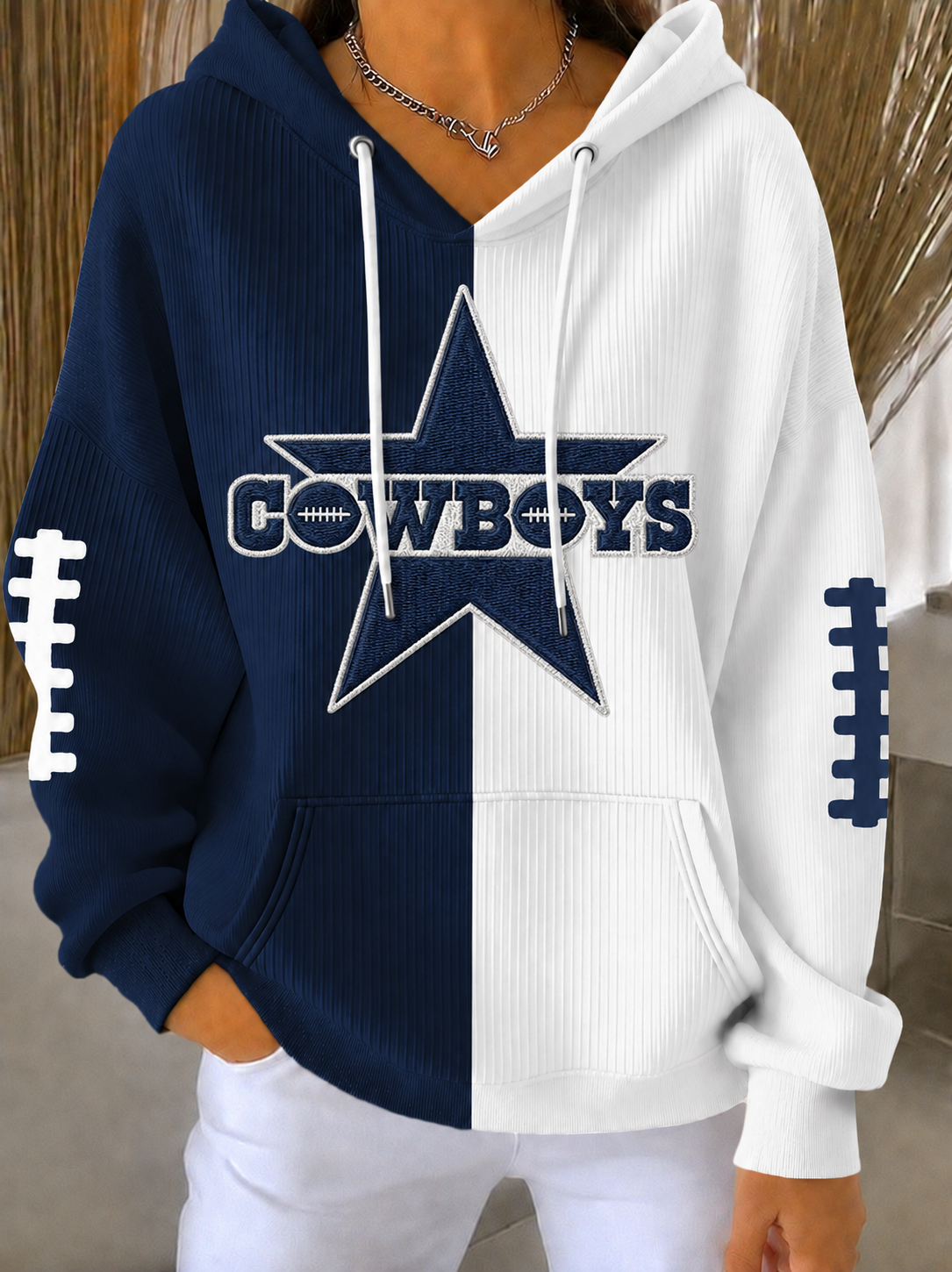 Women'S Football Print Casual Hoodie