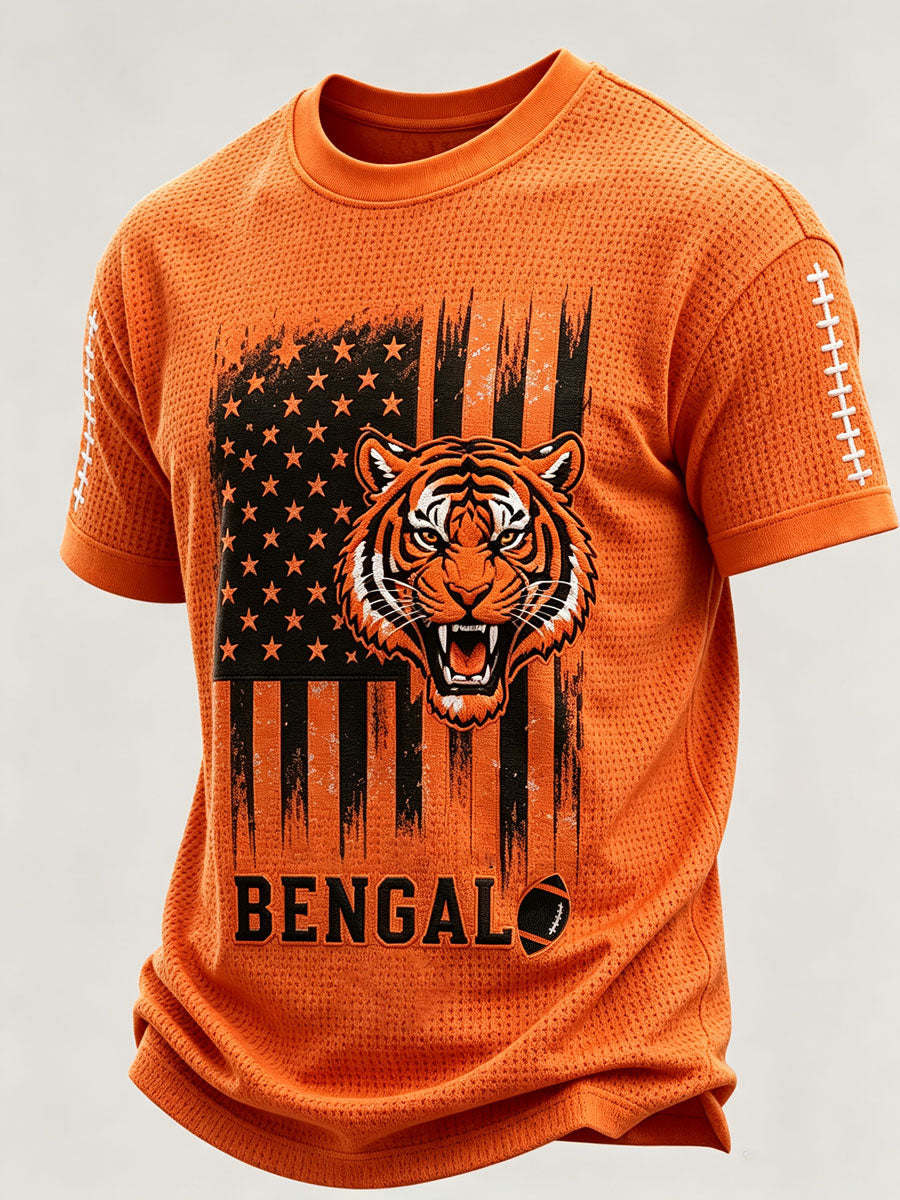 Men'S Football Fan Waffle T-Shirt