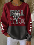 Women'S Football Print Casual Sweatshirt