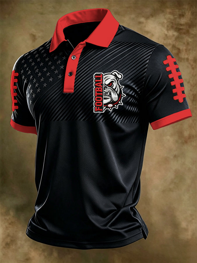 Men'S Rugby Collar Polo T-Shirt