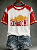 Women's Football Print Casual Short-Sleeved T-Shirt