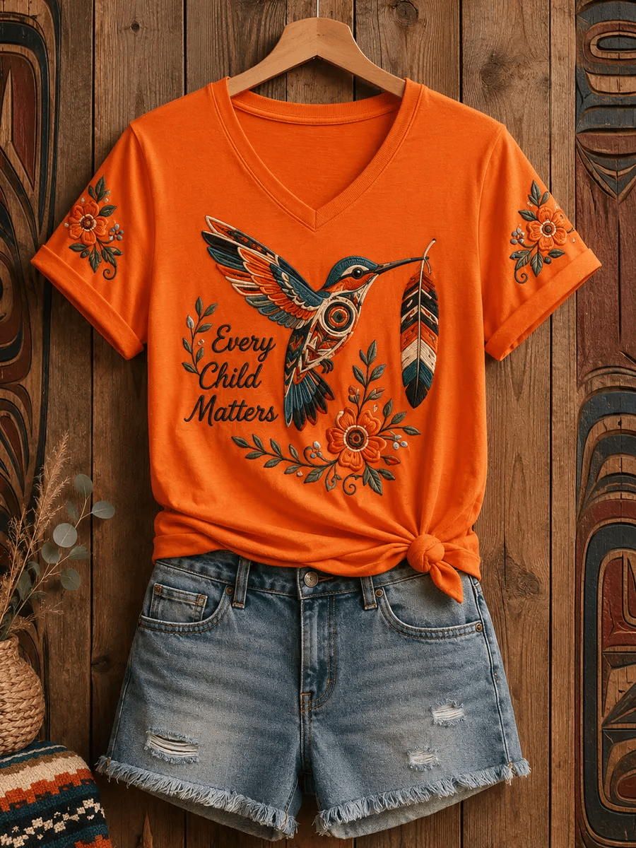 ❤️Buy 3 Get 20% Off❤️Women's  Retro  Orange Shirt Day Print T-shirt