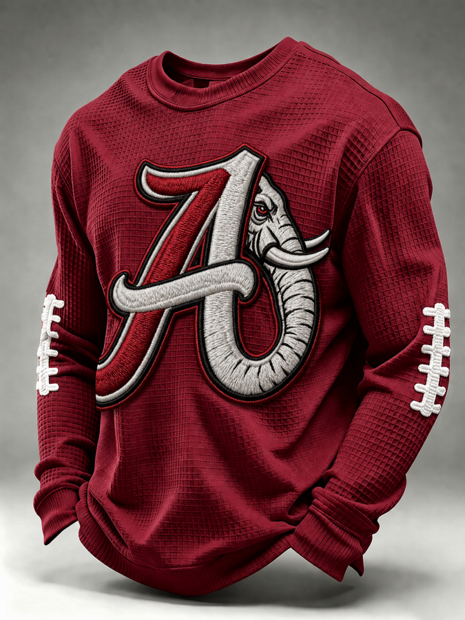 Men'S Football  Printed Waffle T-Shirt