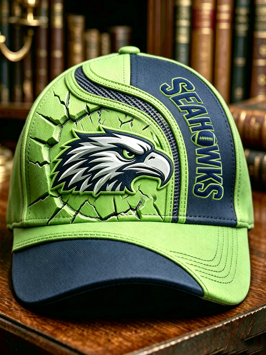 Neutral football printed casual hat