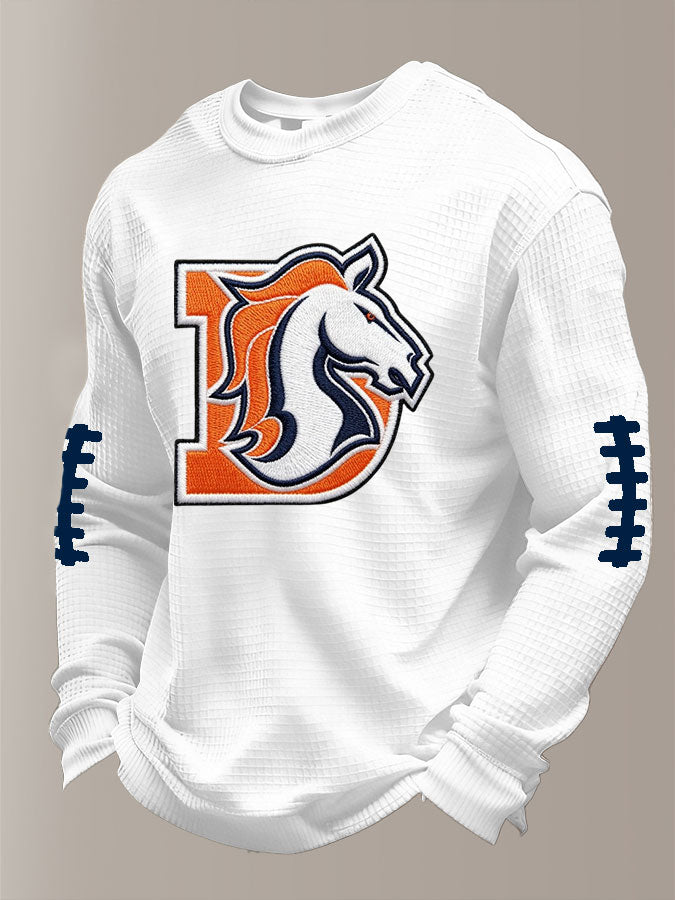 Men'S Football  Printed Waffle T-Shirt