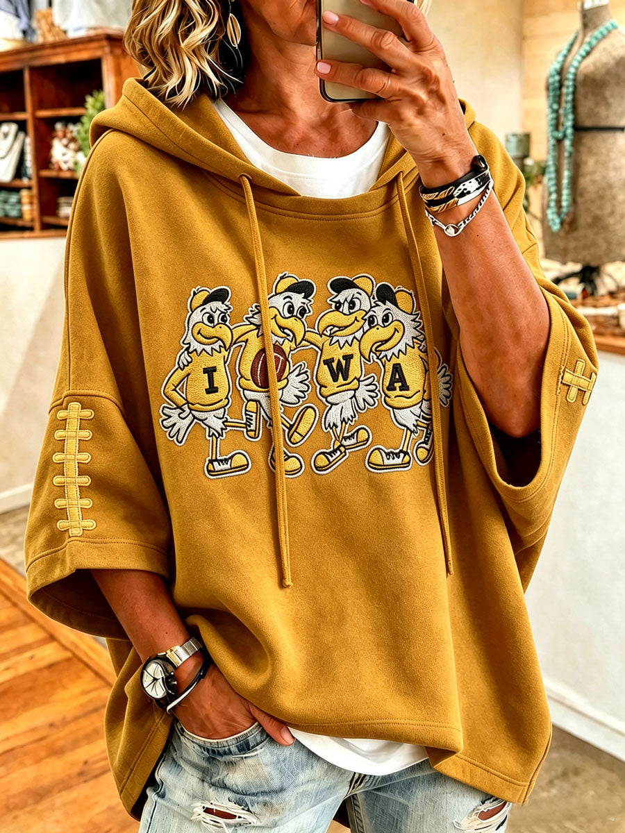 Women’S Football Fans Print Hoodie