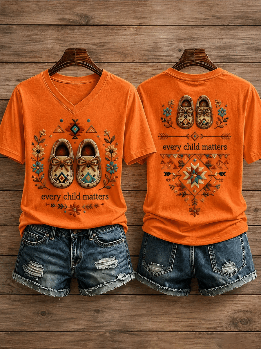 ❤️Buy 3 Get 20% Off❤️Women's Orange Shirt Day Art Printed T-shirt