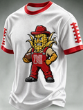 Men'S Football Print Waffle T-Shirt