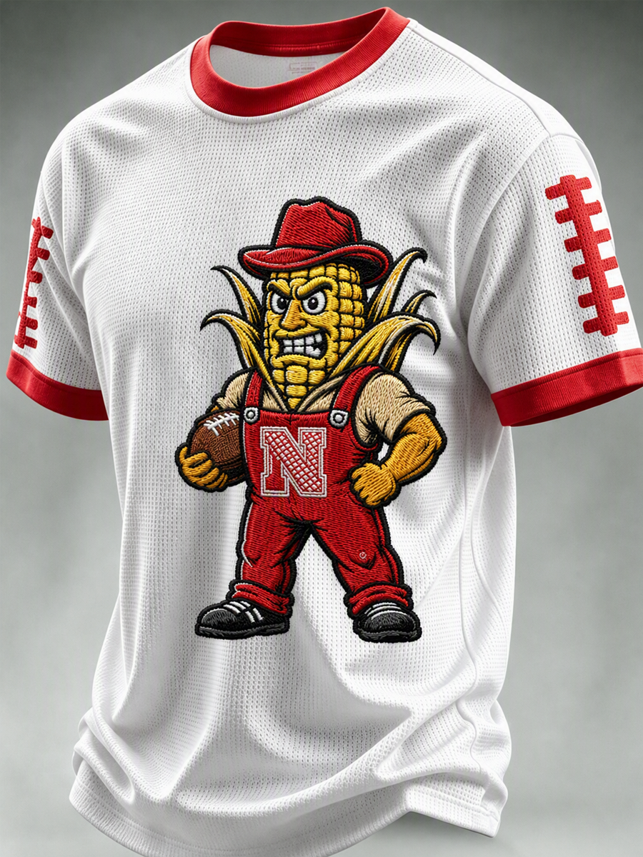 Men'S Football Print Waffle T-Shirt