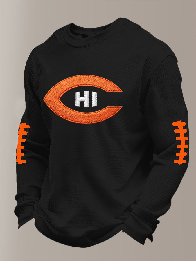 Men'S Football Printed Waffle T-Shirt