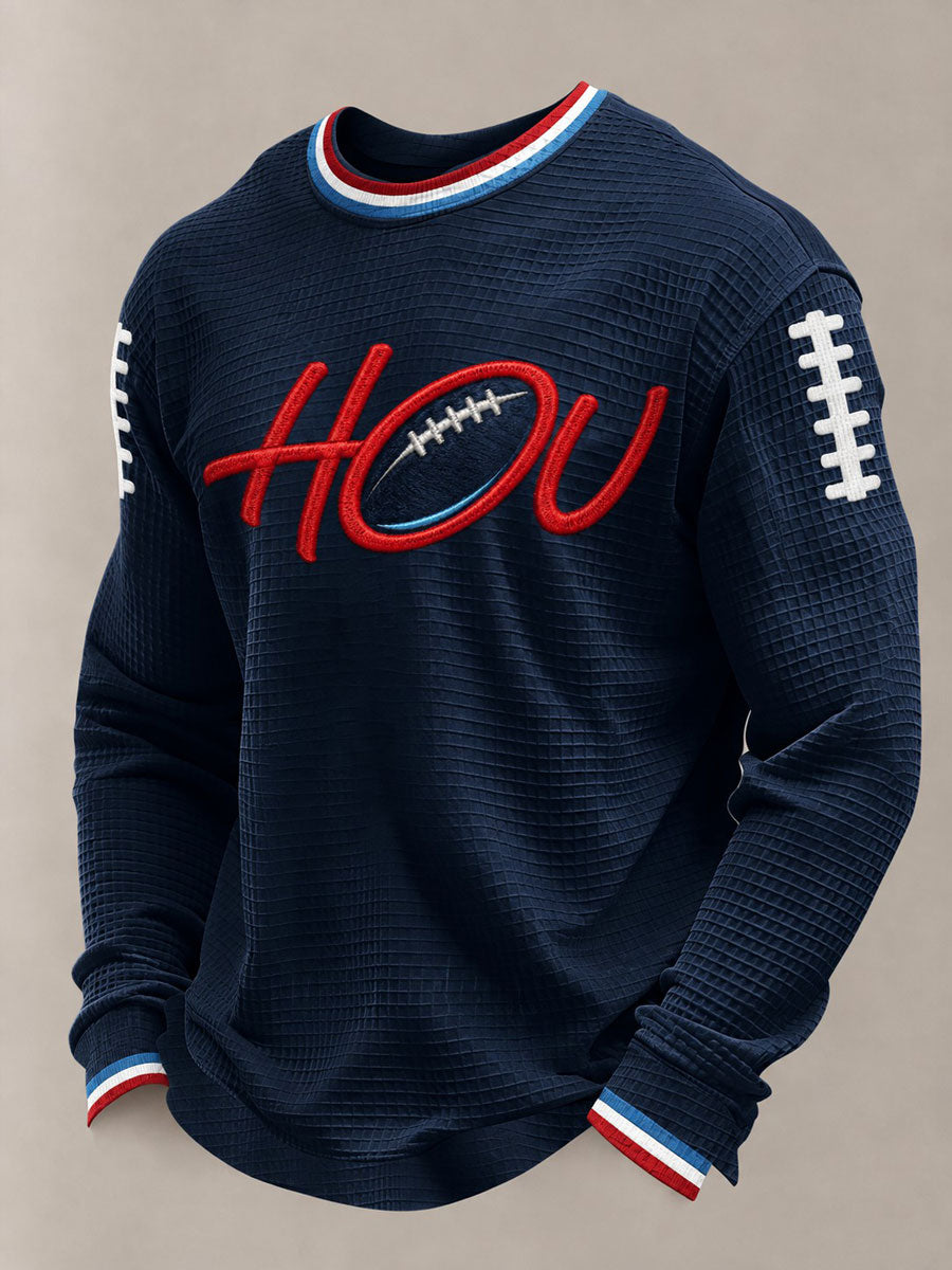 Men's Football print waffle T-shirt