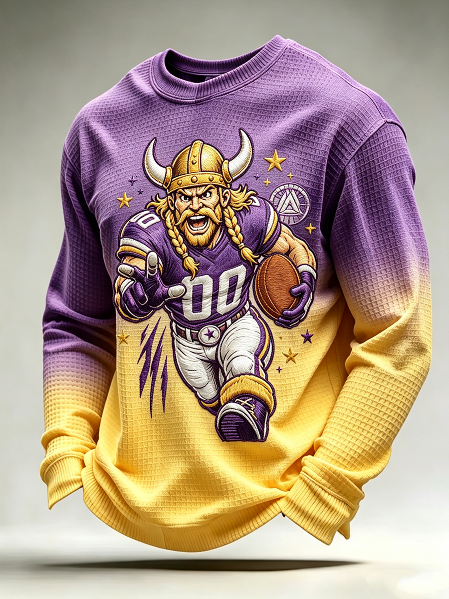 Men'S Football  Printed Waffle T-Shirt