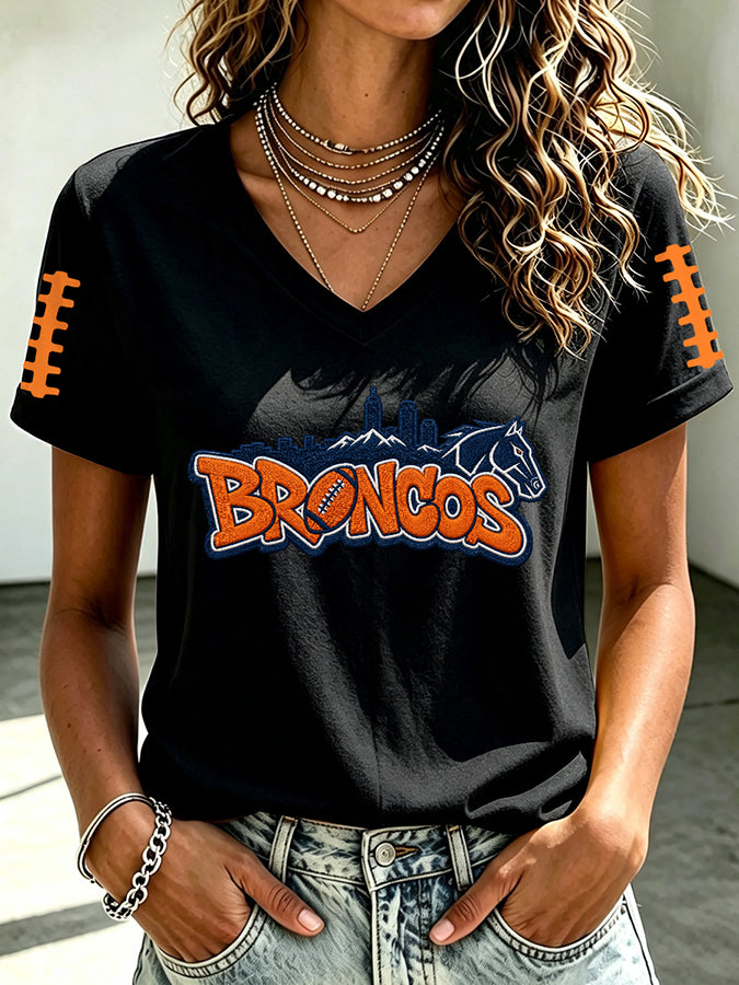 Women's Football Printed Casual Sweatshirt