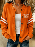Women's Football Sports Casual Knitted Cardigan
