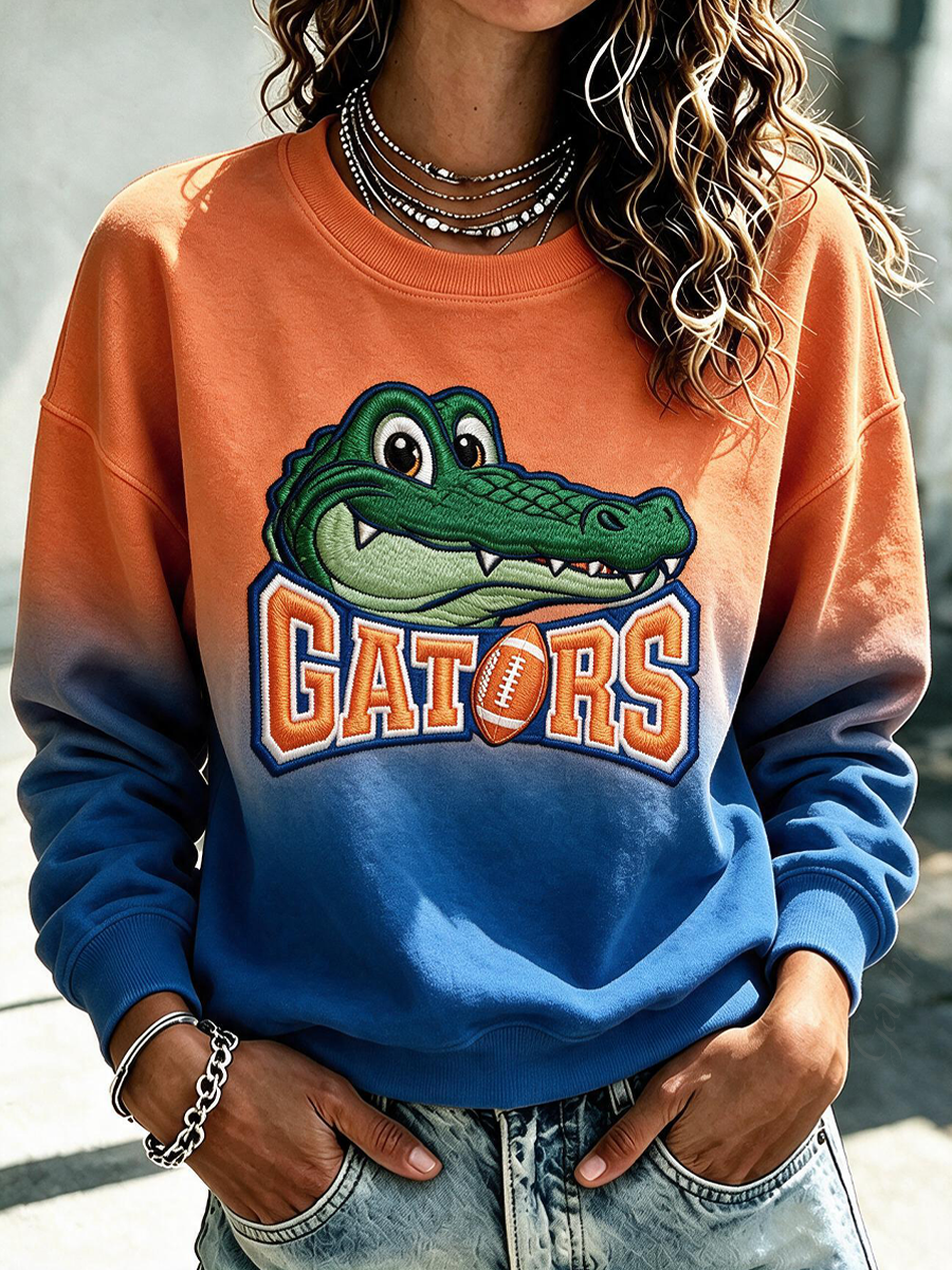 Women'S Retro Rugby Round Neck Sports Shirt