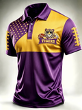 Men'S Retro Rugby Collar Polo T-Shirt