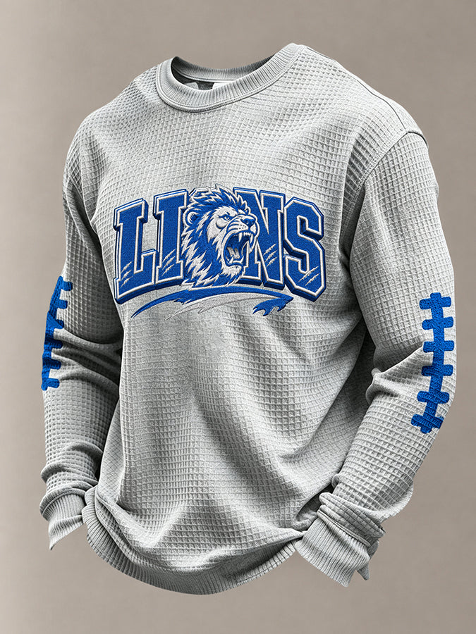 Men'S Football Printed Waffle T-Shirt