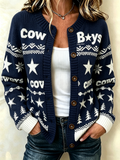 Women'S Football Fan Printed Casual Hooded Sweatshirt