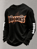 Men'S Football Printed Waffle T-Shirt