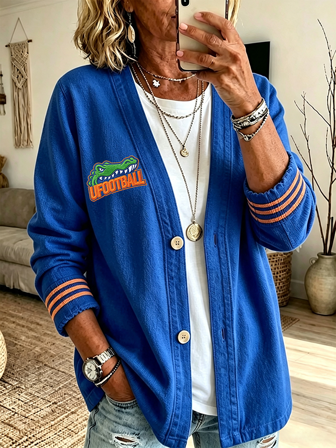 Women'S University Football Fan Cardigan