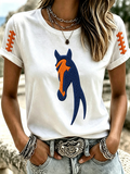 Women'S Casual Football Tie Dye Sports T-Shirt