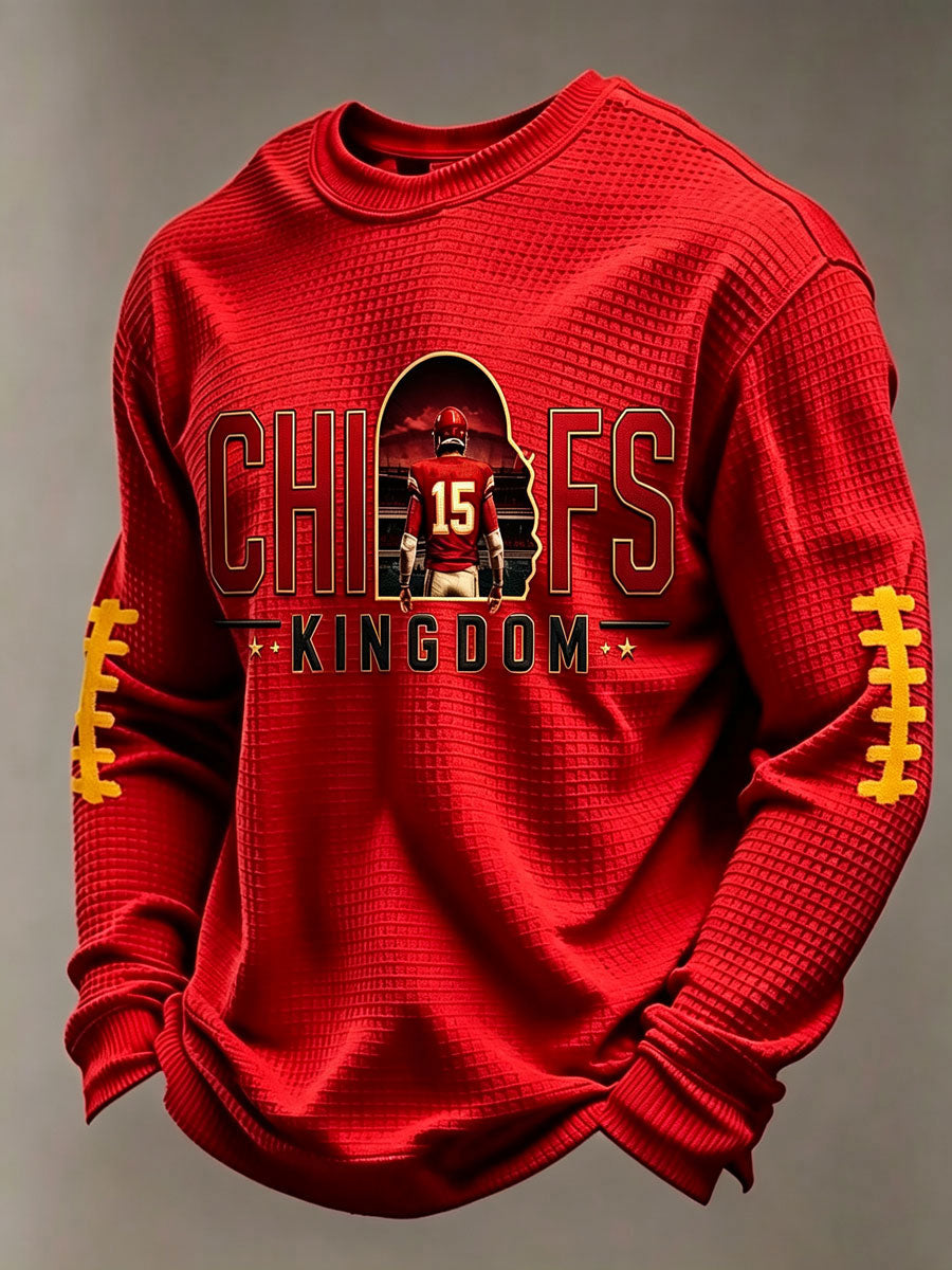 Men'S Football Printed Waffle T-Shirt