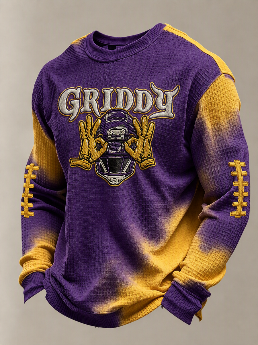 Men'S Football Printed Waffle T-Shirt