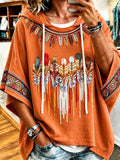 Women's "Orange Shirt Day" Printed Loose-Fit Sweatshirt