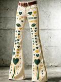 Women's Football Printed Denim Pants