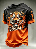 Men's Football Printed Round Neck T-Shirt