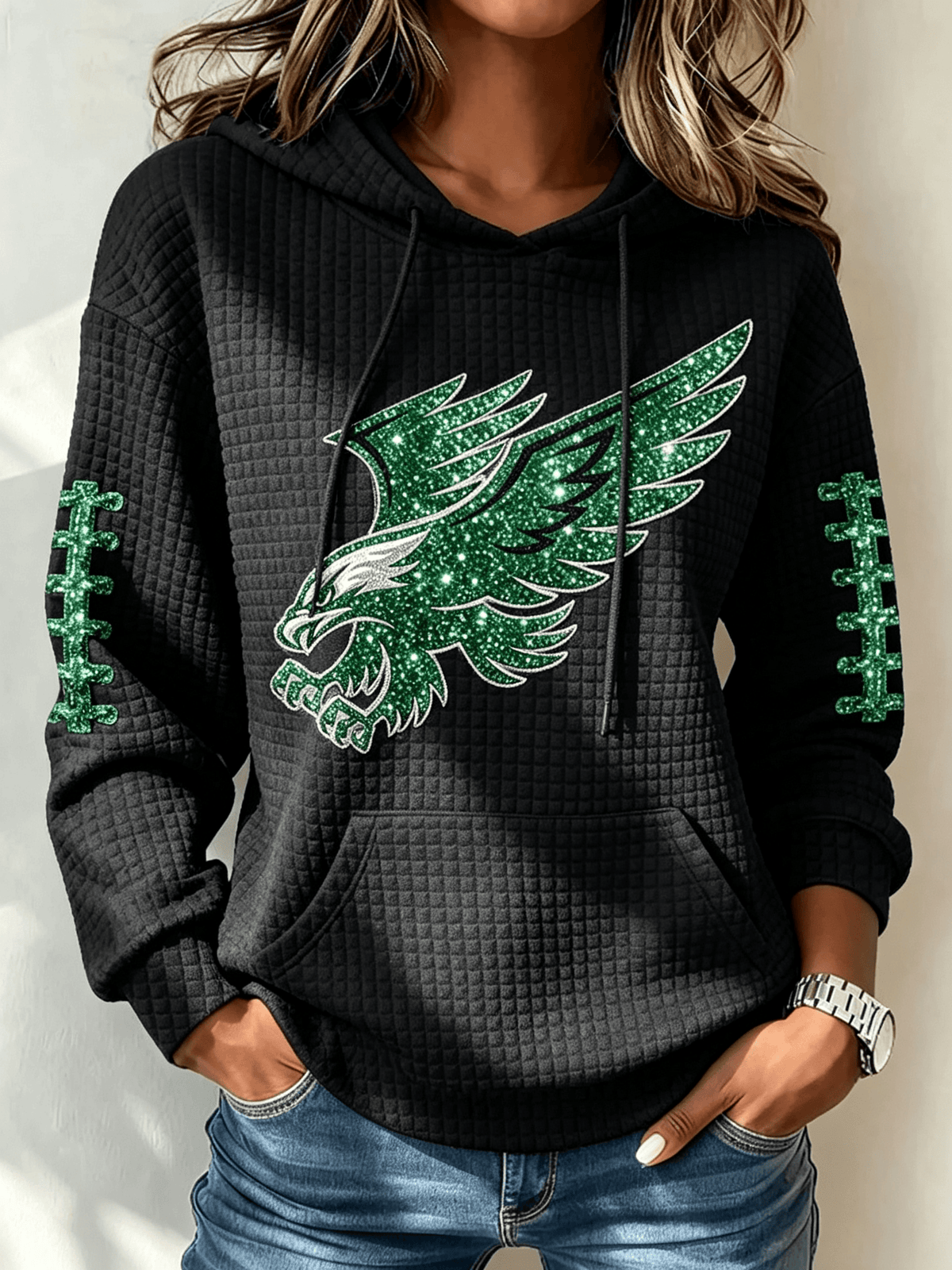 Women's Football Print Sweatshirt