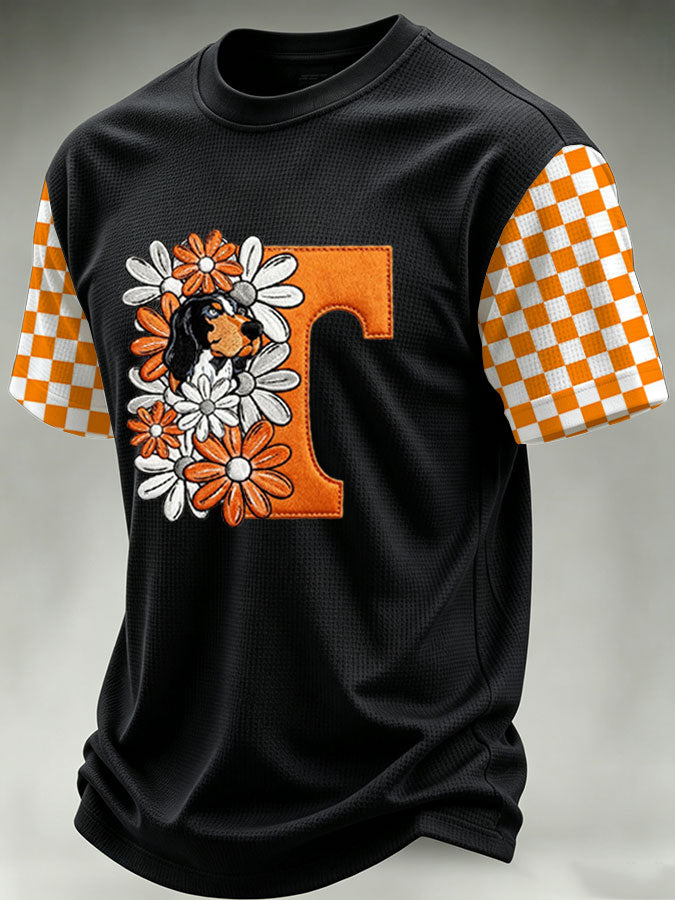 Men'S Football Print Waffle T-Shirt