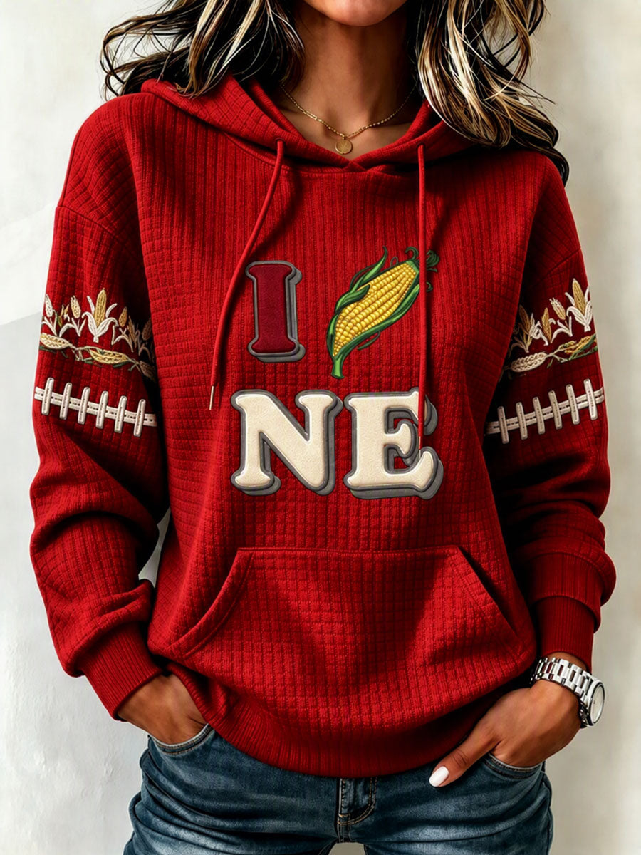 Women's Football Print Sweatshirt