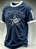 Men's Football Print Waffle T-Shirt