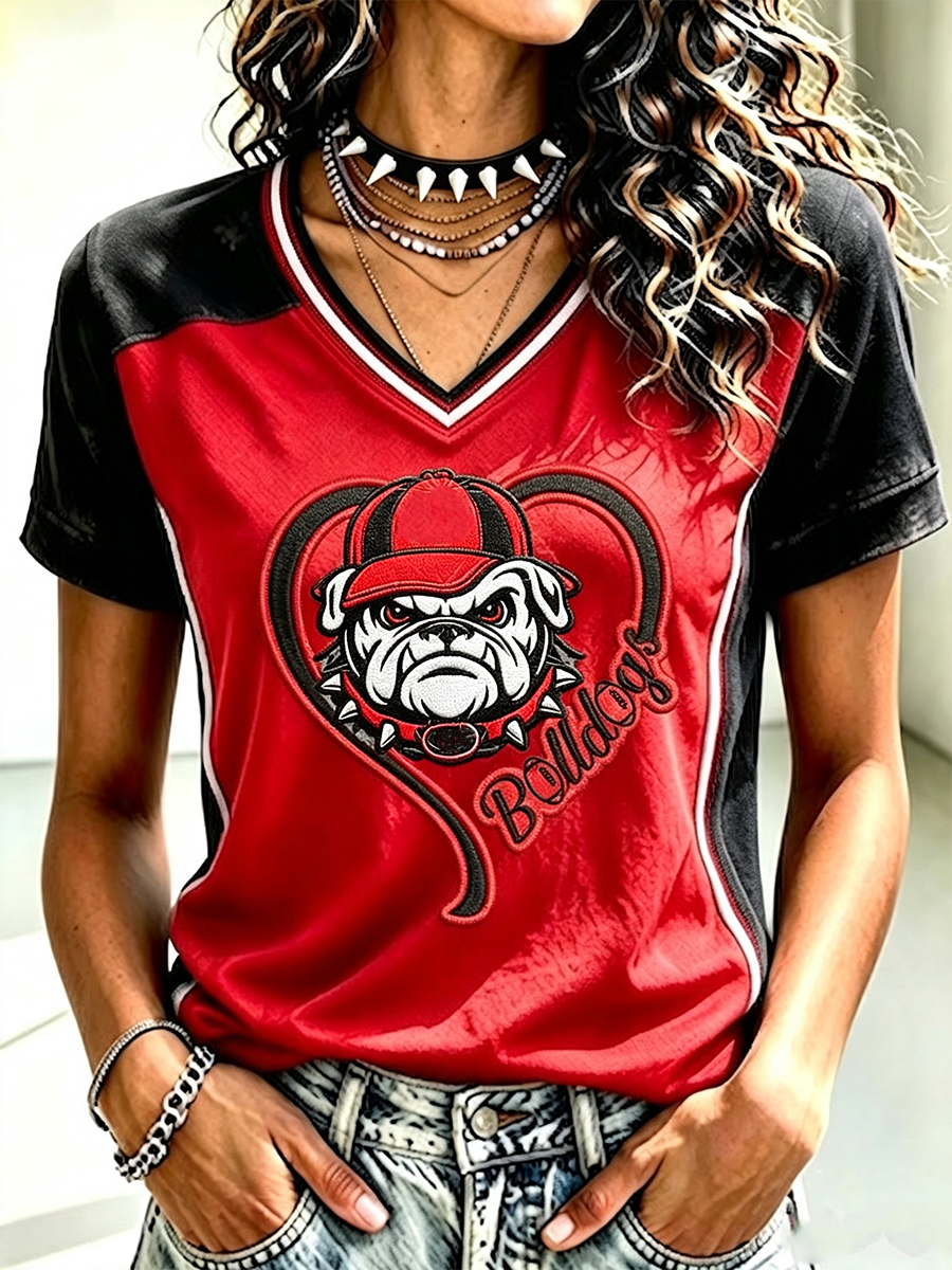 Women'S Football Print Short-Sleeve T-Shirt