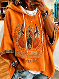 Women's Orange Shirt Day Print Hoodie
