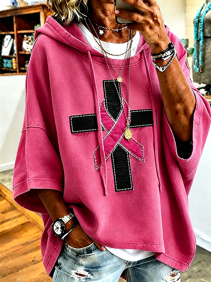 Women'S In October We Wear Pink  Print Hoodie