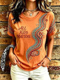 ❤️Buy 3 Get 20% Off❤️Women's  Retro   Orange Shirt Day Print T-shirt