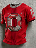 Men's Football Pattern Waffle T-Shirt