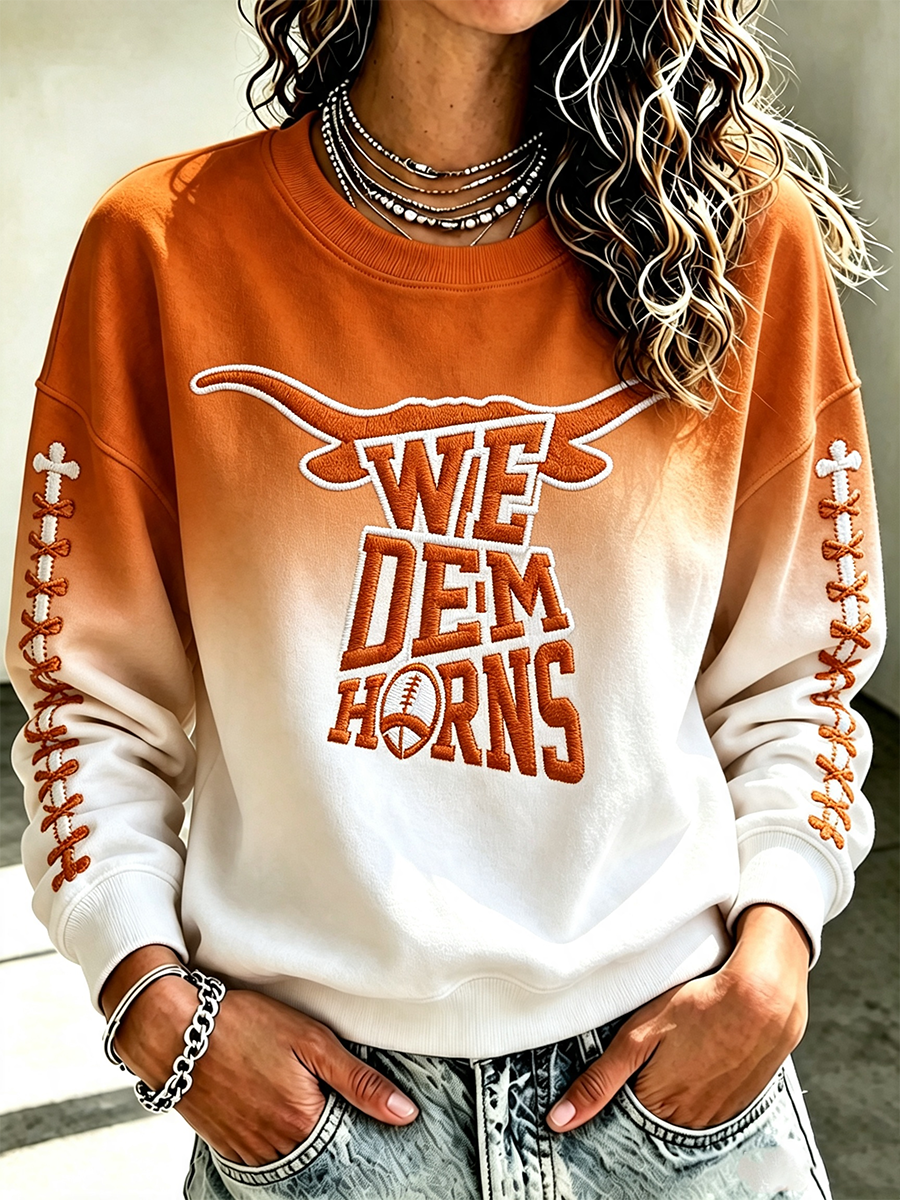 Women's Retro Rugby Round Neck Sports Shirt