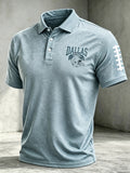 Men's Football Print Casual Polo