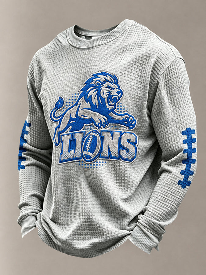 Men'S Football Printed Waffle T-Shirt