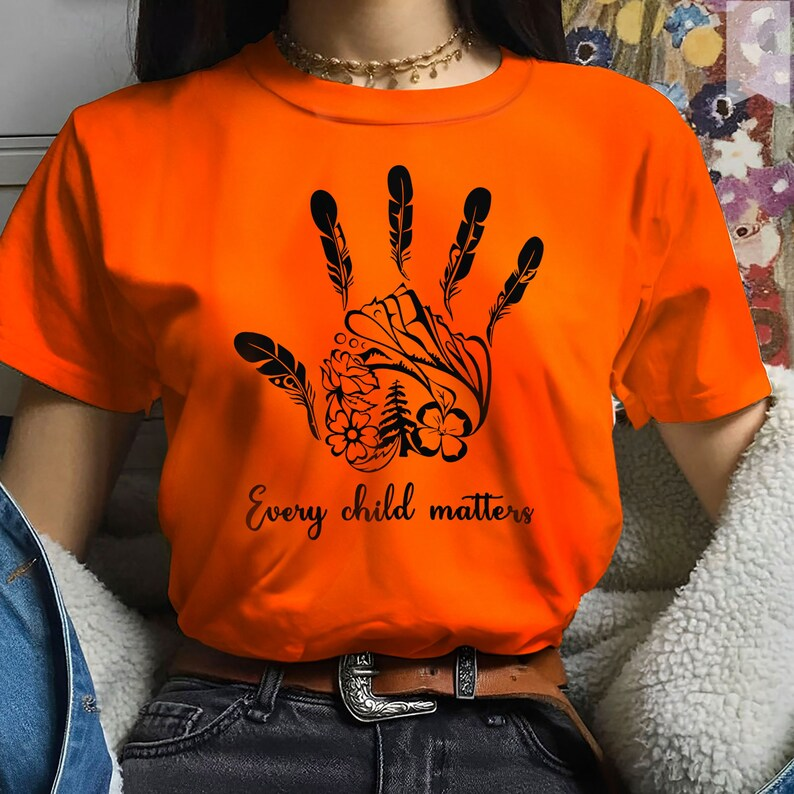 Every Child Matters Native Handprint Luxe Native American Unisex T-shirt/Hoodie/Sweatshirt